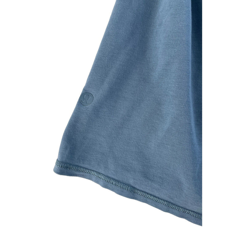 Women's Athletic Cross Back Sleeveless Tank Top Blue Size M/L