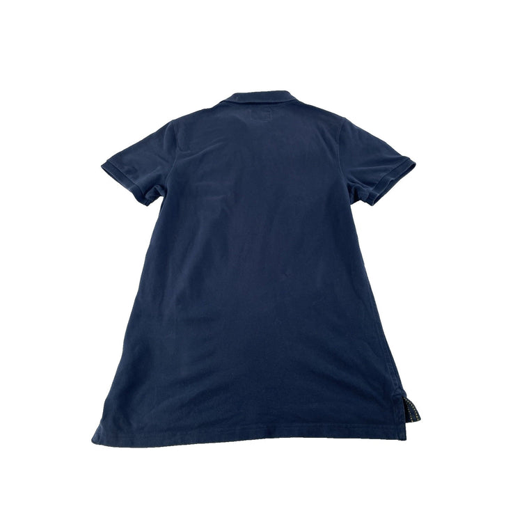 Mens Abercrombie & Fitch Navy Blue Collared T Shirt Size Medium