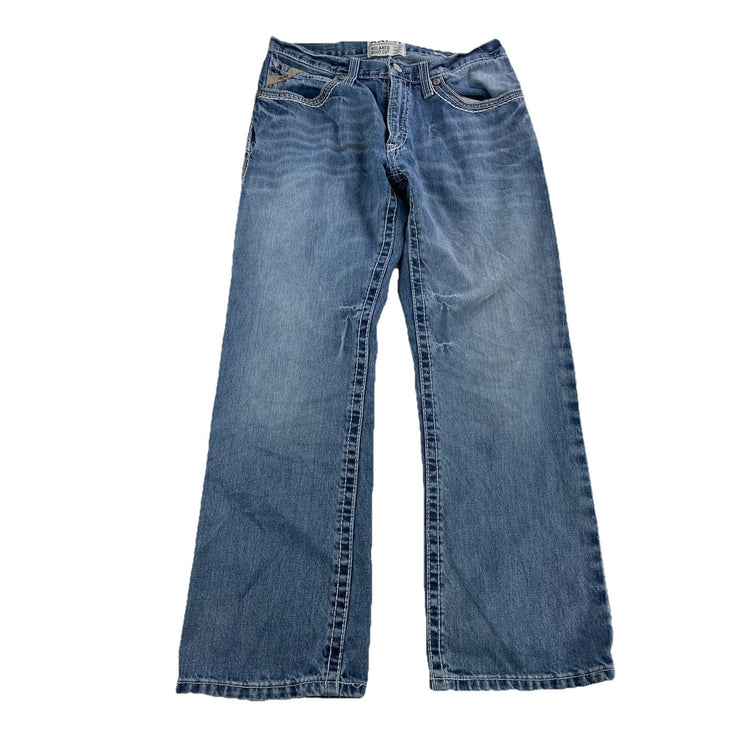 Mens Ariat M4 Relaxed Bootcut Blue Jeans Size 32x30
