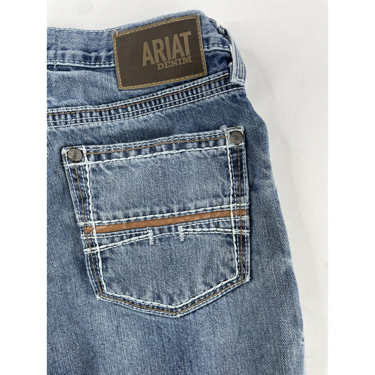 Mens Ariat M4 Relaxed Bootcut Blue Jeans Size 32x30