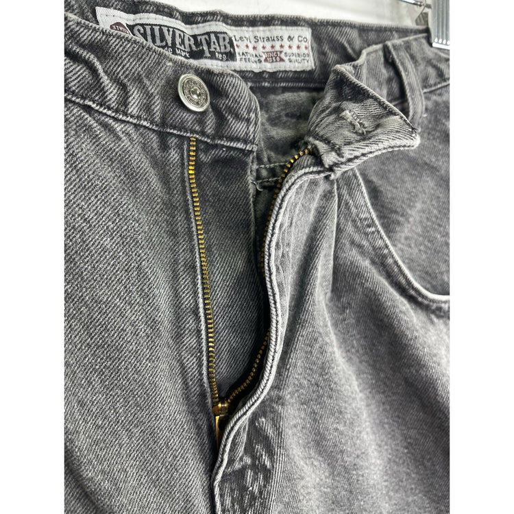 Vintage Y2k Levis Silvertab Baggy Jeans Black Skater Wide Leg Size True 34x34