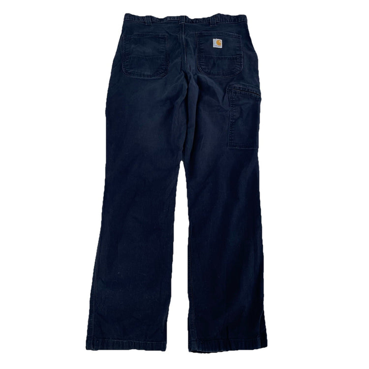 Mens Carhartt Relaxed Fit Straight Black cargo Pants Size 36x32