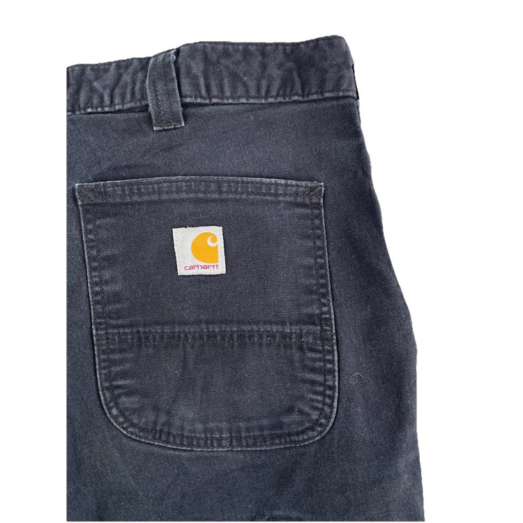 Mens Carhartt Relaxed Fit Straight Black cargo Pants Size 36x32