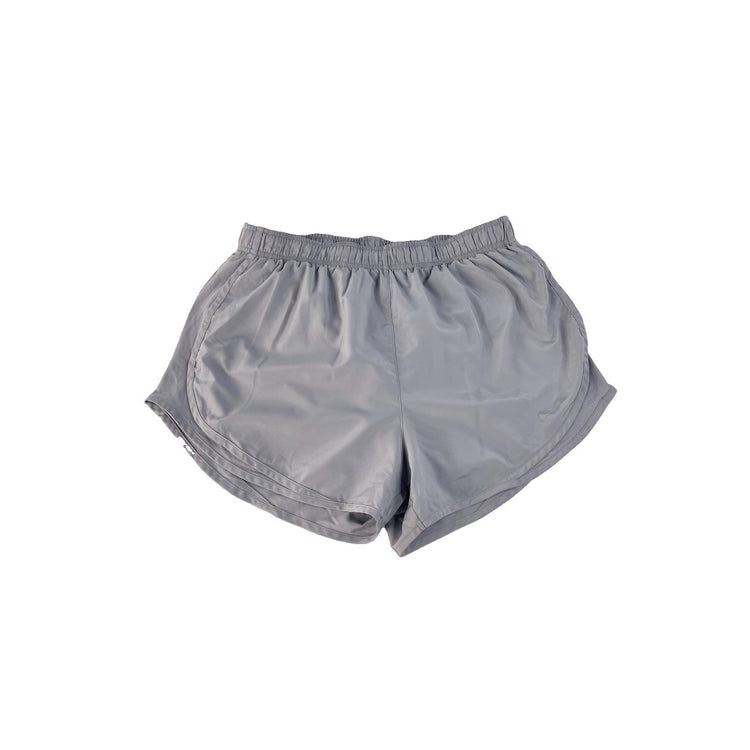 Women's Nike Dri-FIT Light Grey Athletic Running Shorts, Size L