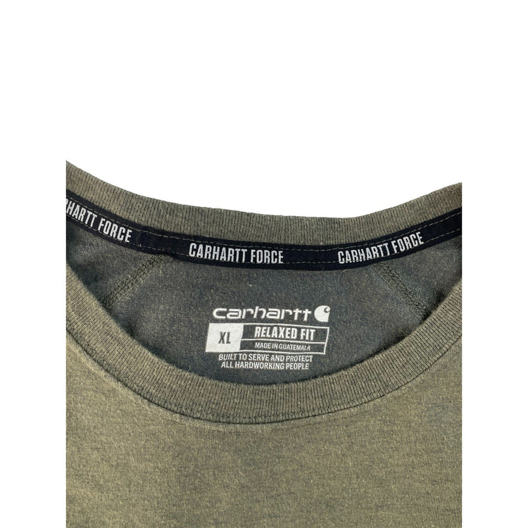 Men's Carhartt Force Relaxed Fit Short Sleeve Pocket T-Shirt Green Size XL