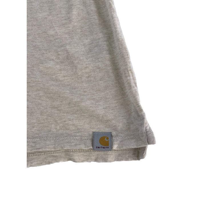 Womens Carhartt Cream Dry Fit V-Neck T-Shirt Size M