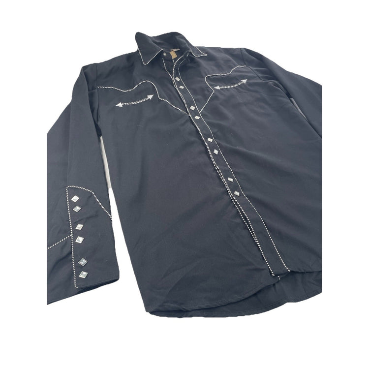 Mens Scully P-726 Legend Black Western Pearl SnapDown Shirt Size Xl