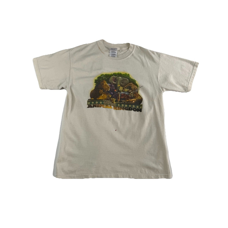 Kids Vintage Disney White Animal Kingdom Graphic Shirt Size Xl