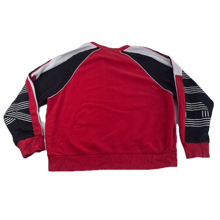 Women’s PINK Victoria Secret Red,Black,&White Crewneck Sweatshirt Size M
