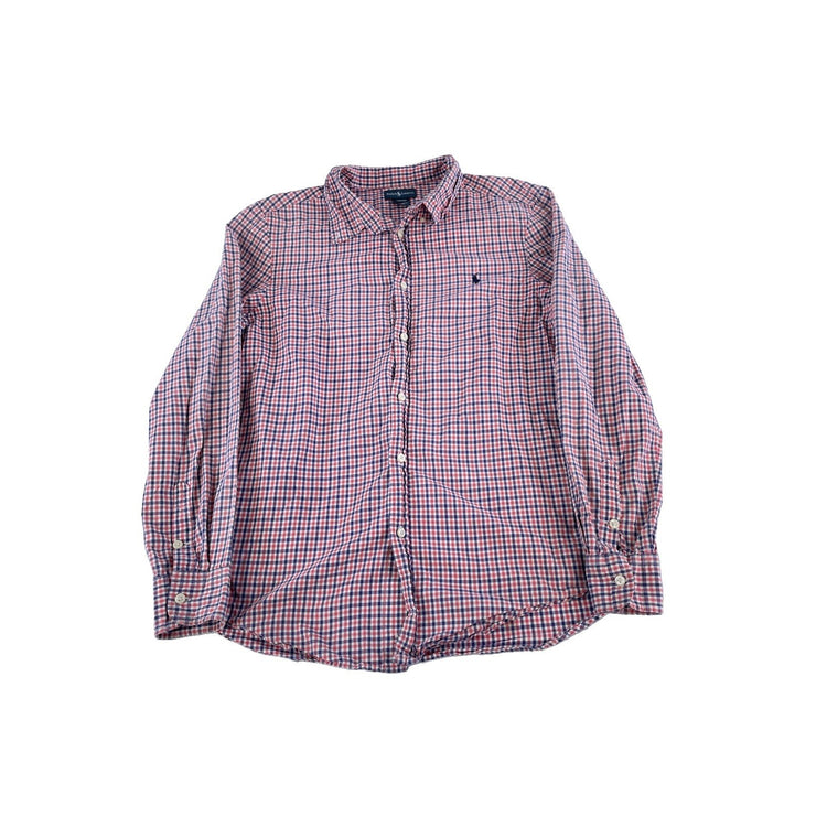 Youth Boys Ralph Lauren ButtonUp Shirt Multicolor Plaid Pattern Size Xl