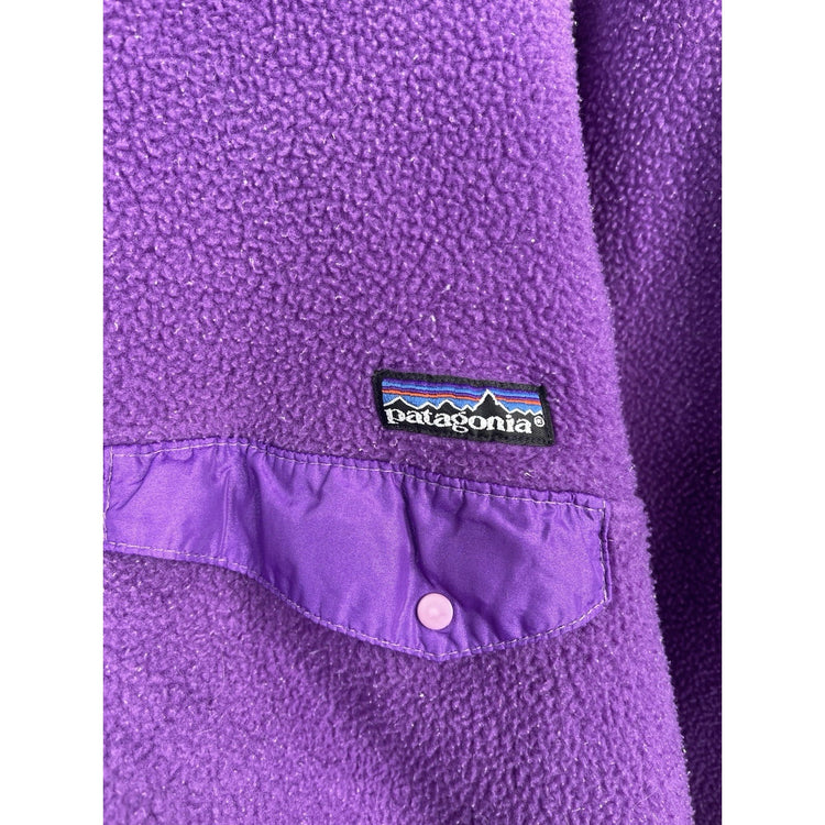 Vintage Patagonia Fleece Sweatshirt Adult Large Small Snap Neck Jacket