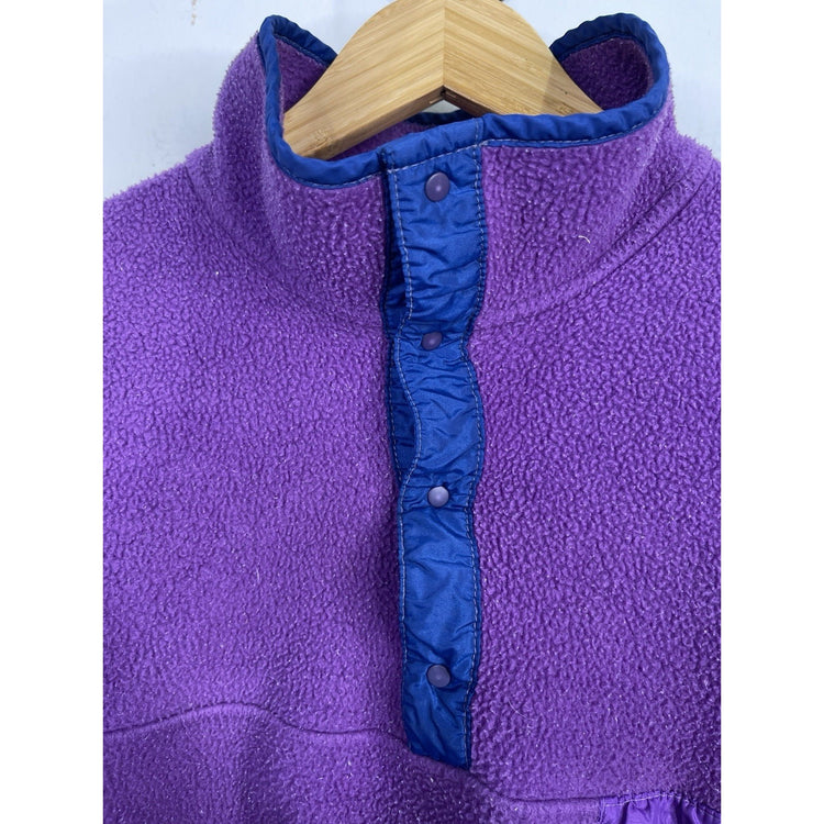 Vintage Patagonia Fleece Sweatshirt Adult Large Small Snap Neck Jacket
