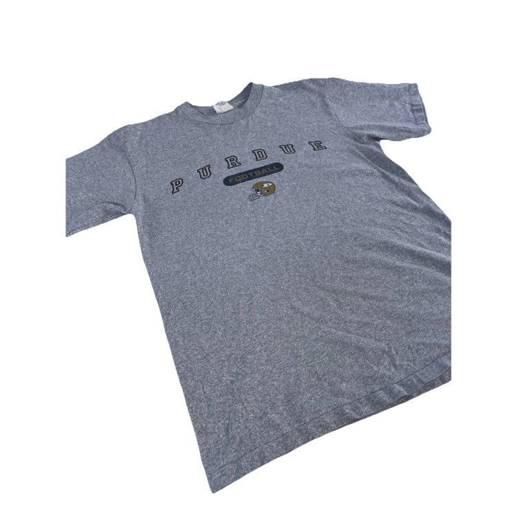 Mens The Cotton Exchange Purdue Football Solid Light Gray Tee Size M