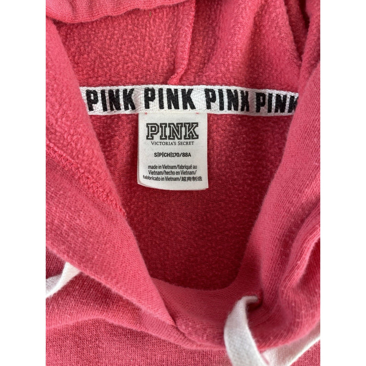 Womens PINK Victoria Secret Basic Logo Pullover Hoodie Pink Size S