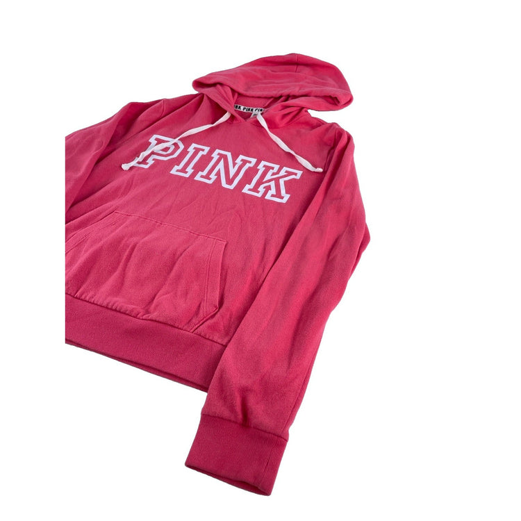 Womens PINK Victoria Secret Basic Logo Pullover Hoodie Pink Size S