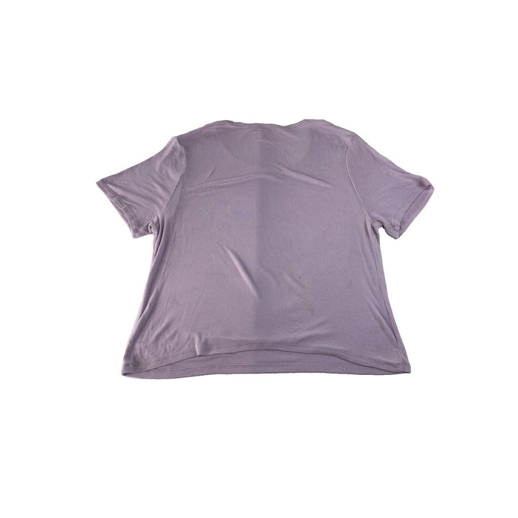 Womens Victorias Secret Purple Ribbed T Shirt Size XL