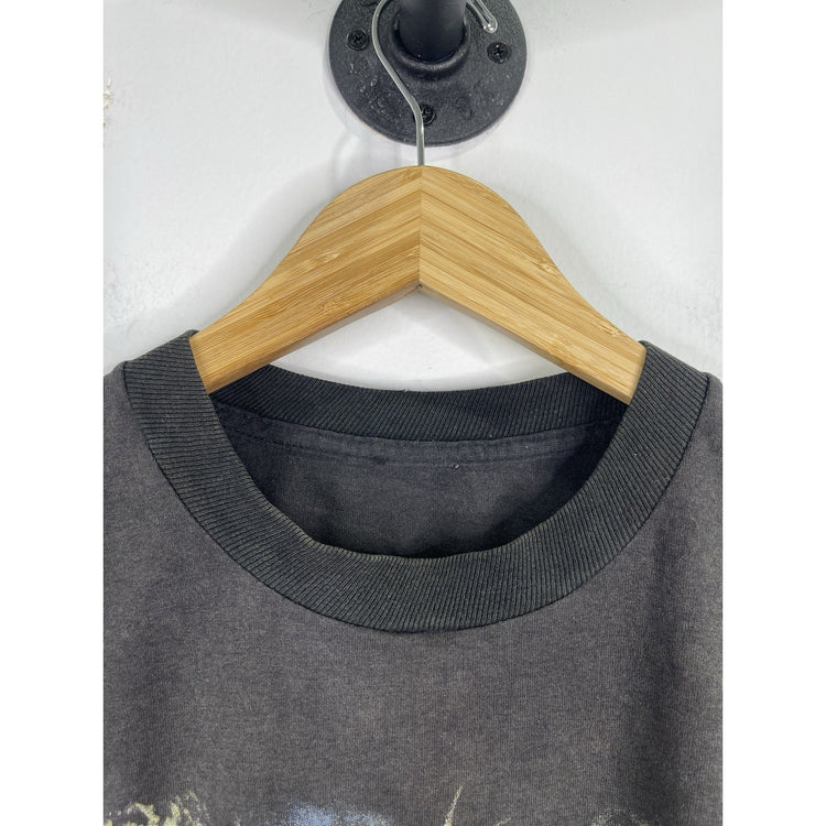 Mens Black Graphic Double Sided Vintage Distressed Mary J Blige Rap T-Shirt Sz L