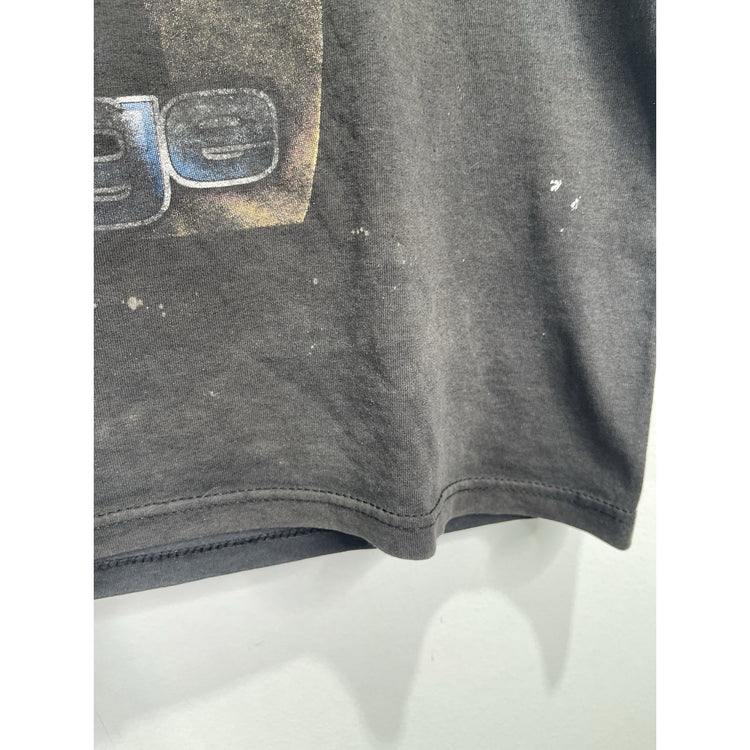 Mens Black Graphic Double Sided Vintage Distressed Mary J Blige Rap T-Shirt Sz L