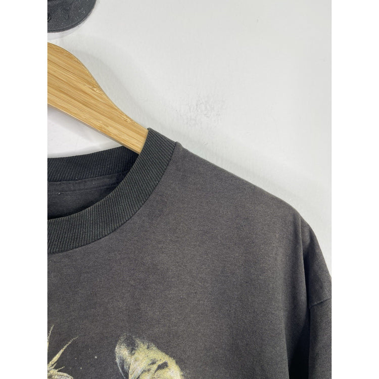 Mens Black Graphic Double Sided Vintage Distressed Mary J Blige Rap T-Shirt Sz L