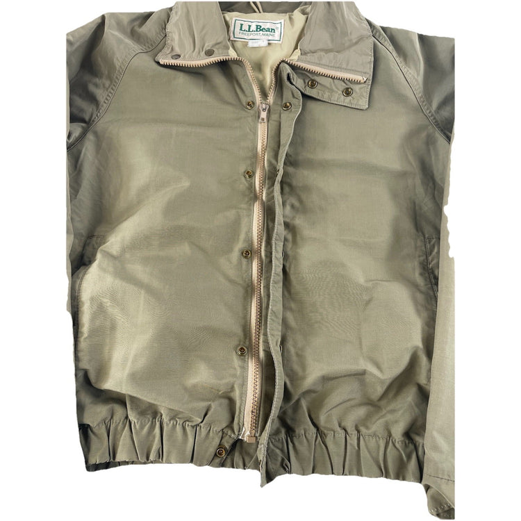 Womens Vintage L.L.Bean Olive Green Snap Button Jacket Size Medium