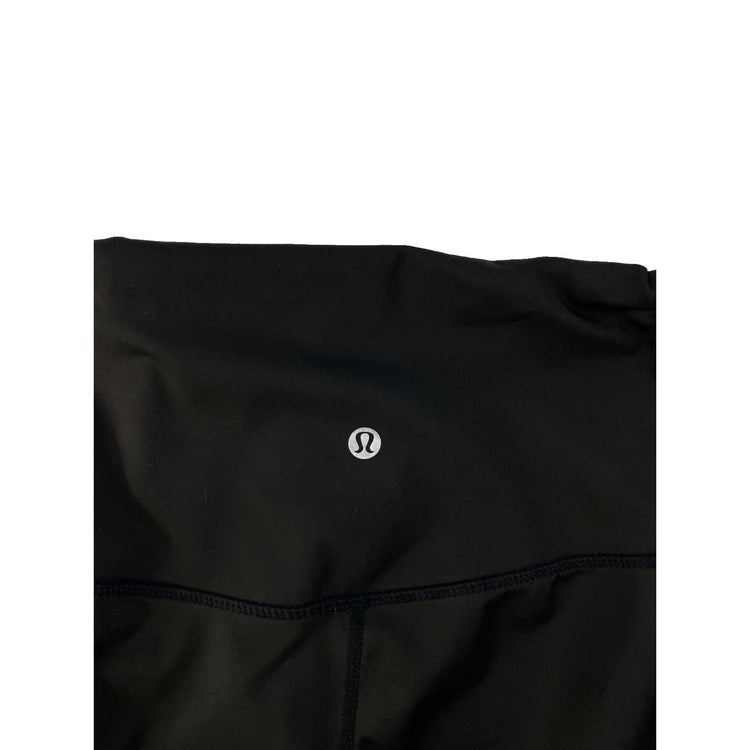 Womens Lululemon Solid Black Compression High Rise Leggings Size 2/4