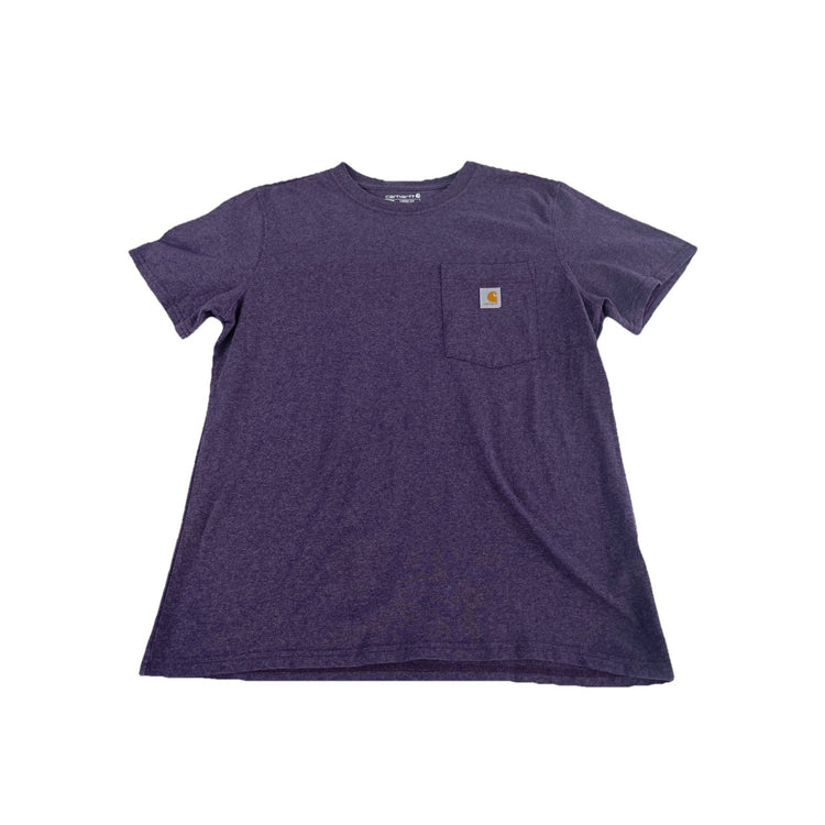 Mens Carhartt Loose Fit Heathered Purple Solid Tee Size L
