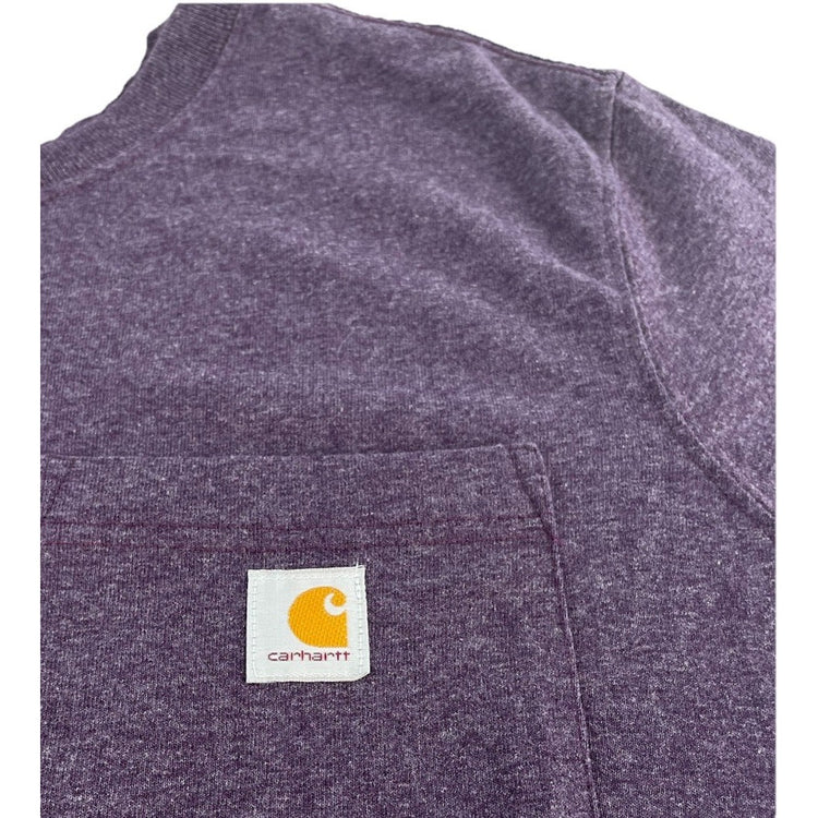 Mens Carhartt Loose Fit Heathered Purple Solid Tee Size L