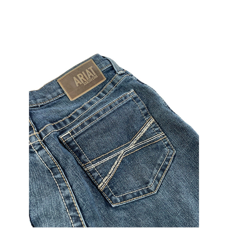 Men’s Ariat Traditional Relaxed Bootcut Dark Wash Blue Jeans Size 32