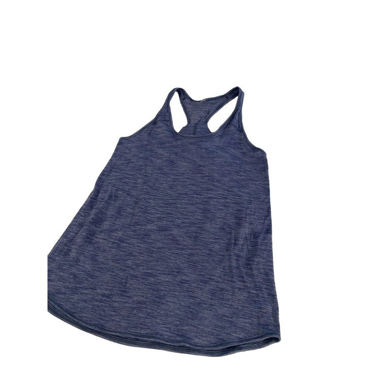Women Lululemon Heathered Navy Blue Space Dye Pleated Essential Tank Top Size XL