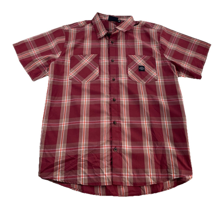 Mens Harley Davidson Multicolor Plaid Pattern ButtonUp Shirt Size 3Xl