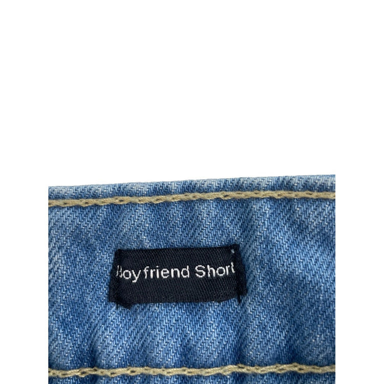 Women's Editslook Light Wash Boyfriend Denim Shorts Size 36