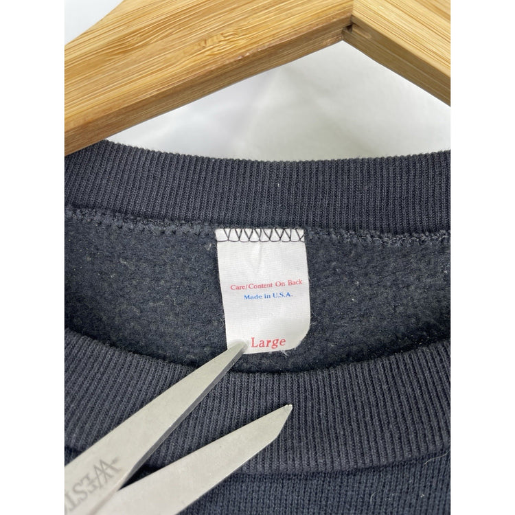 Men’s Houston Oilers NFL Football Helmet 90s Black Logo 7 Inc Sweatshirt Sz L