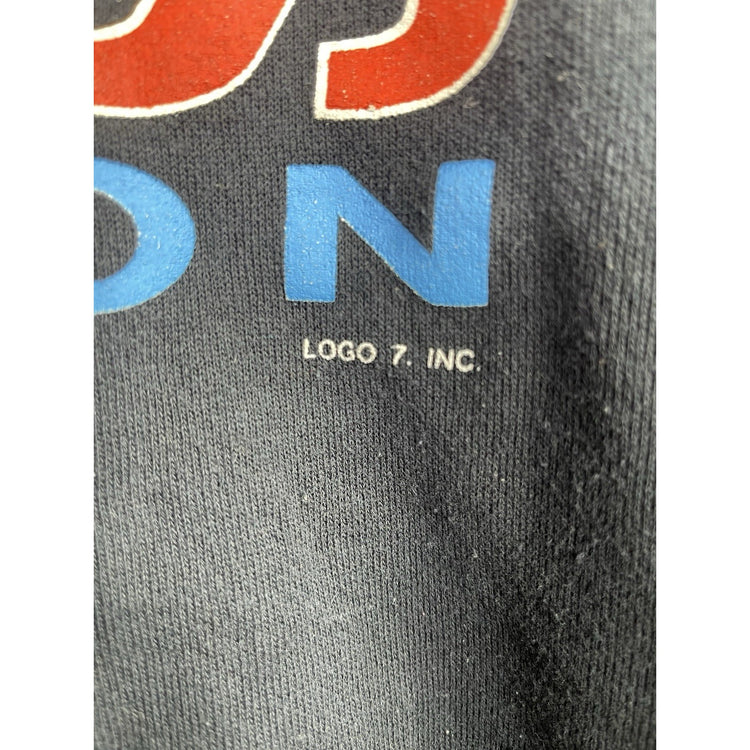 Men’s Houston Oilers NFL Football Helmet 90s Black Logo 7 Inc Sweatshirt Sz L