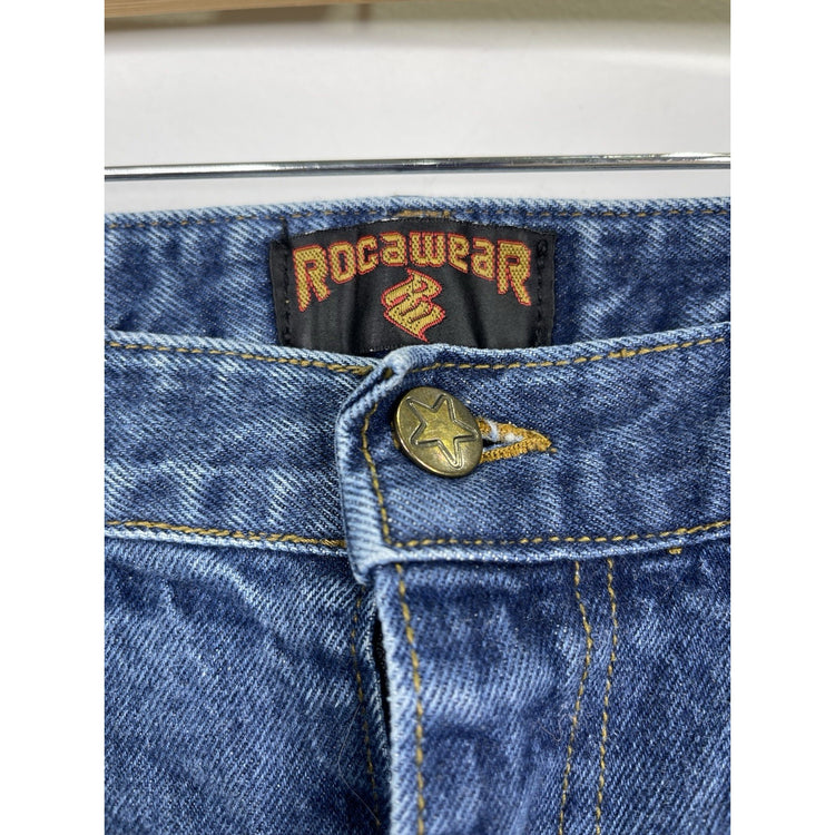 Y2K Men’s Roca Wear Blue Denim Jeans Size 34 X 34