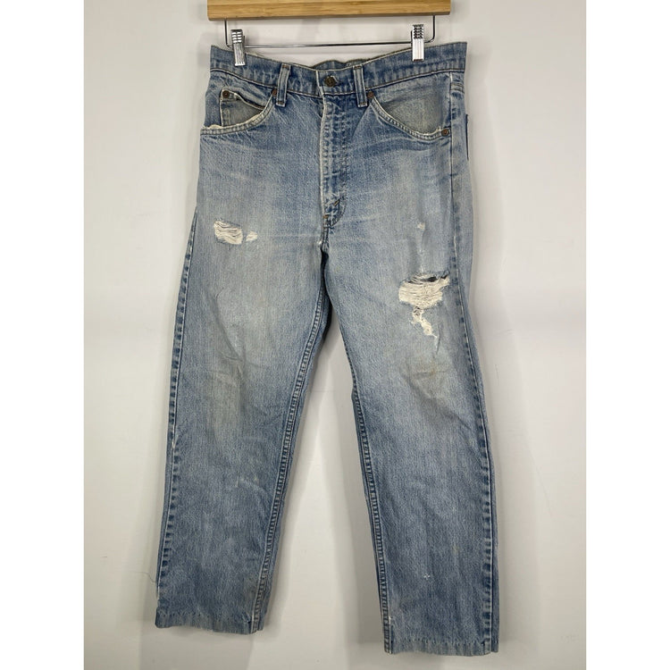 Men’s Levi Strauss & Co. Light Wash Distressed Denim Jeans 34x27