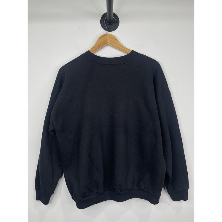 Vintage 90s Sun Sportswear Halloween Sweatshirt Black with Cats, Pumpkins, & Candy Corn Size XL