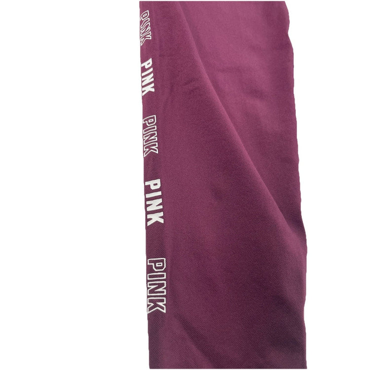 Womens PINK Victoria Secret Burgundy Active Leggings Size L