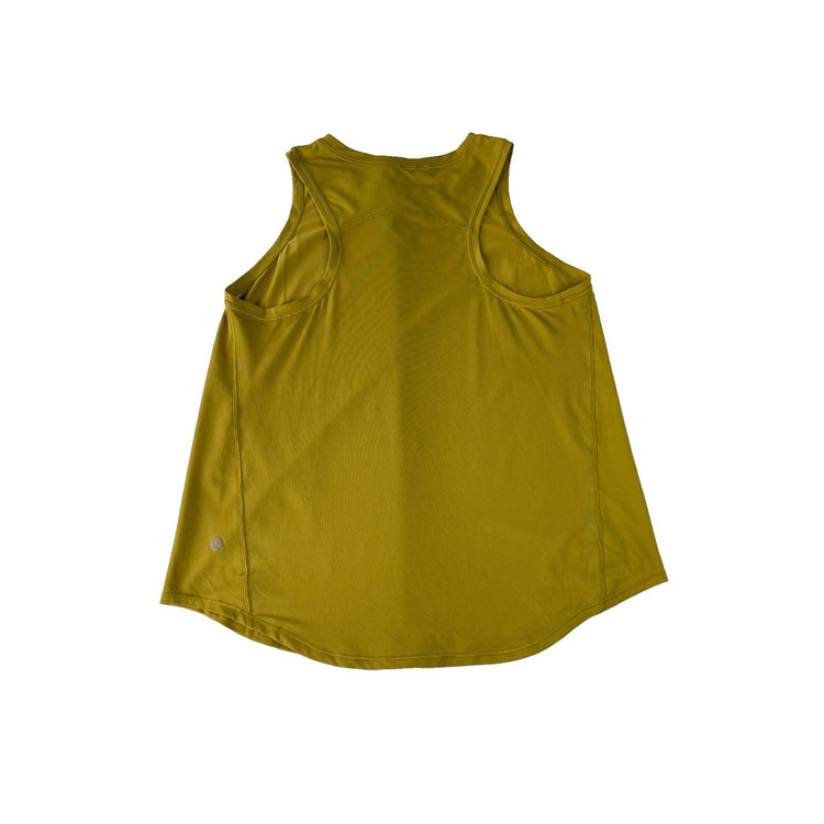 Womens Lululemon Dark Yellow Mesh Tank Top