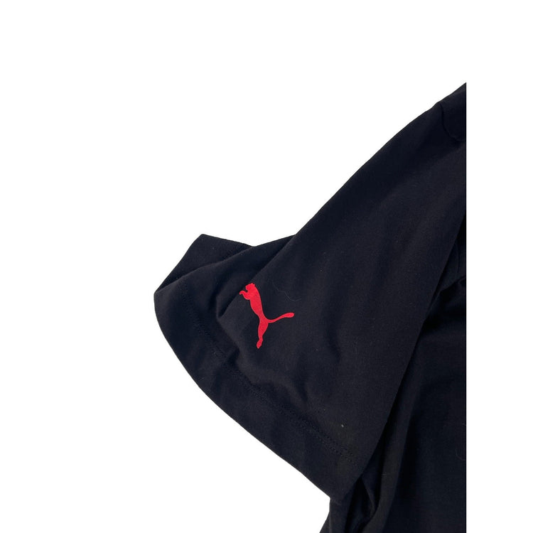 Mens Puma Black Tee Big Logo Red T-Shirt Size XL