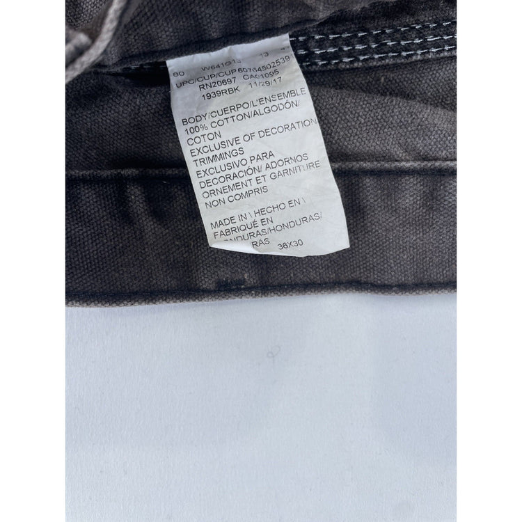 Men’s Dickies Gray Loose Fit Duck Canvas Carpenter Jeans Size 36X30