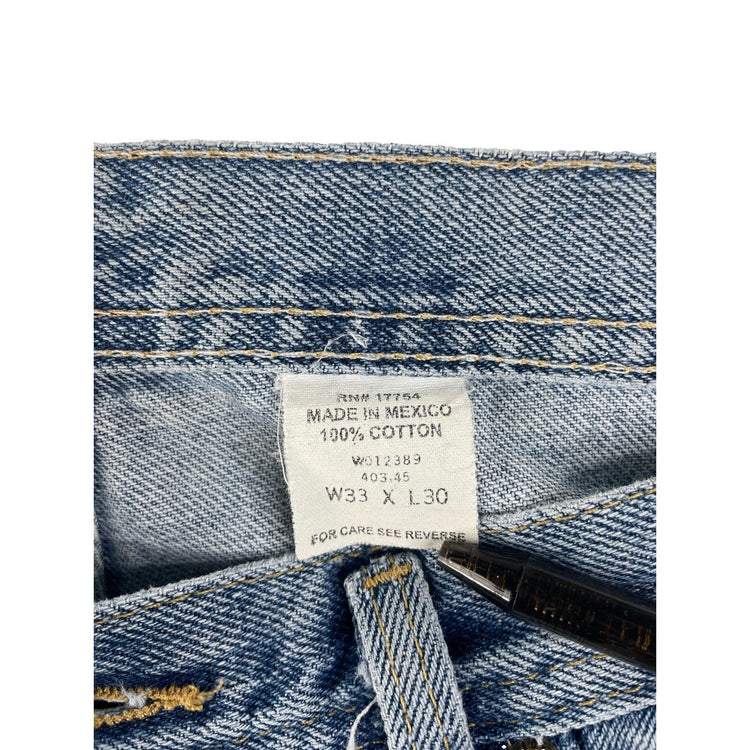Mens Vintage Carhartt Light Wash Stained Double Knee Carpenter Jeans SIZE 33x30