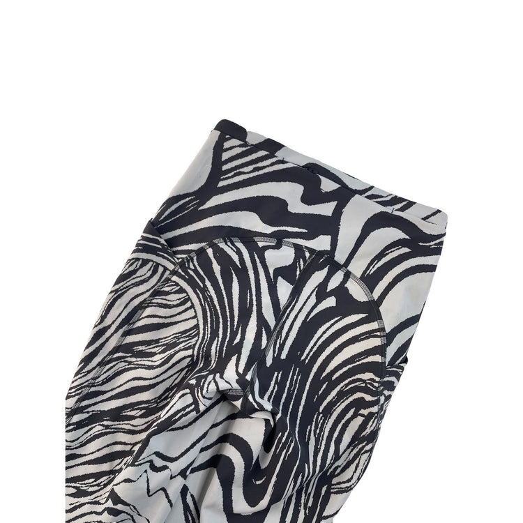 Womens Lululemon Athletic High-Rise Leggings Black & White Abstract Print Size 4