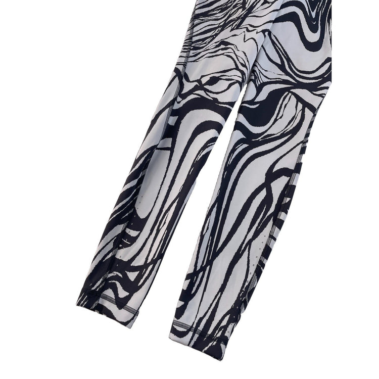 Womens Lululemon Athletic High-Rise Leggings Black & White Abstract Print Size 4