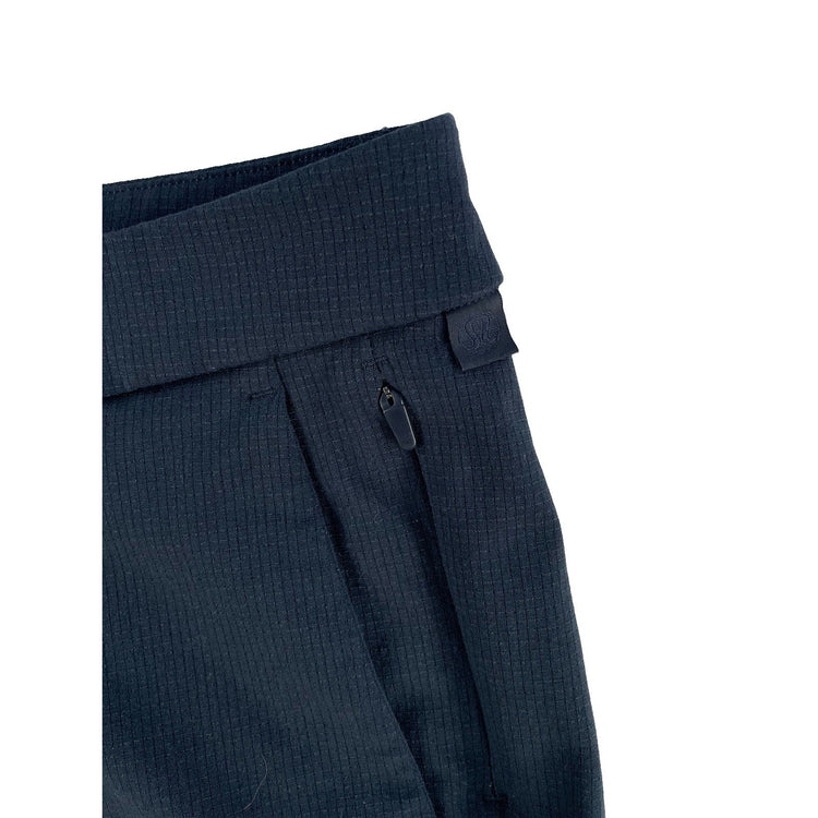 Men Lululemon Navy Blue Textured Warpstreme Straight Slim ABC Chino Pant Size 28