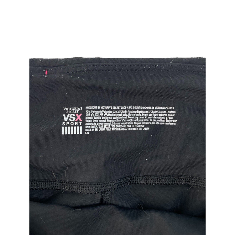 Womens Victorias Secret VSX Black Capri Leggings Size Large