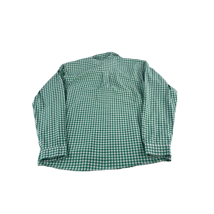 Mens Patagonia Green And White Gingham Button Up Shirt Size XL