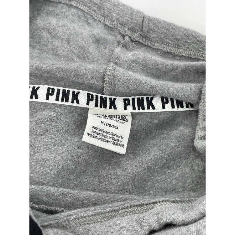 Womens Victoria’s Secret PINK Grey Cowl Neck Cropped Sweater Size Medium