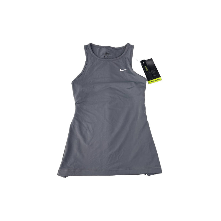 Womens Nike Pro Dri-Fit Gray Slim Fit Athletic Tank Top Size M