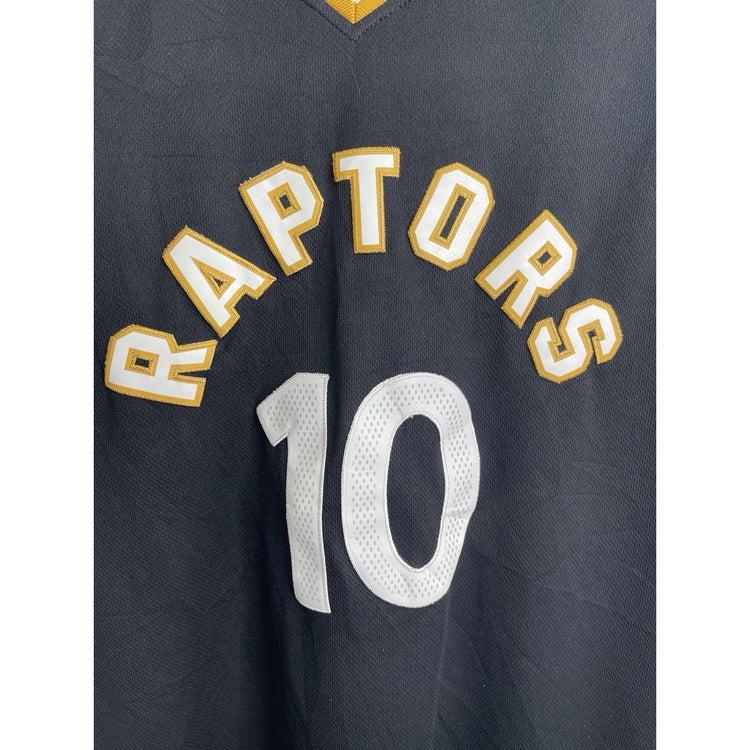 NBA Adidas Toronto Raptors DeMar Derozan #10 Black Gold Jersey Size L