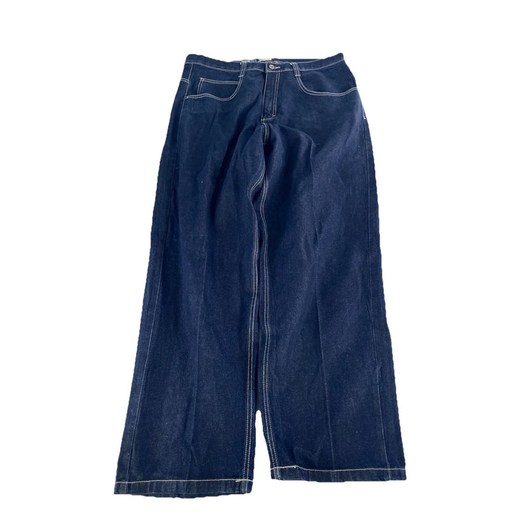Mens Southpole Relaxed Fit Baggy Streetwear Dark Wash Blue Jeans Size 38